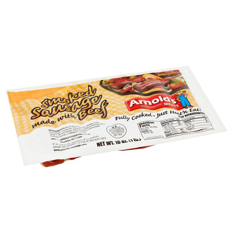 Arnold's Smoked Sausage, 7 count, 16 oz