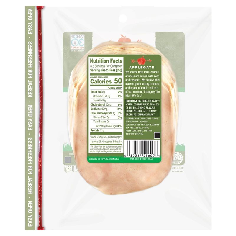 Applegate Naturals Oven Roasted Turkey Breast, 7 oz