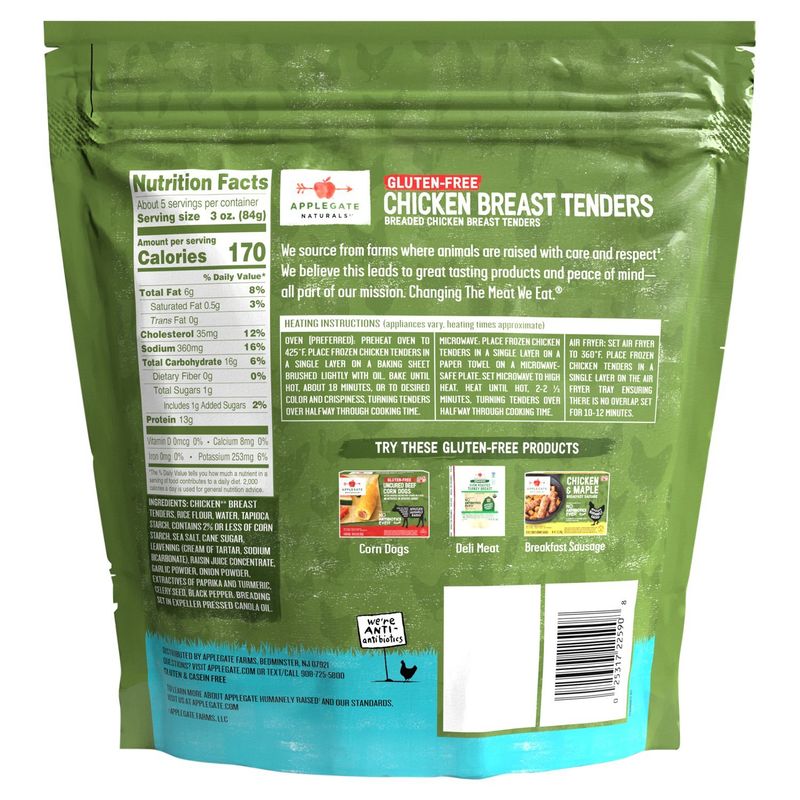 Applegate Naturals Gluten-Free Breaded Chicken Breast Tenders, 16 oz