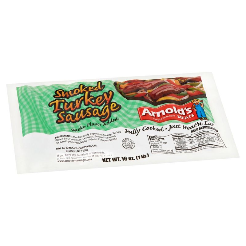 Arnold's Smoked Turkey Sausage, 7 count, 16 oz