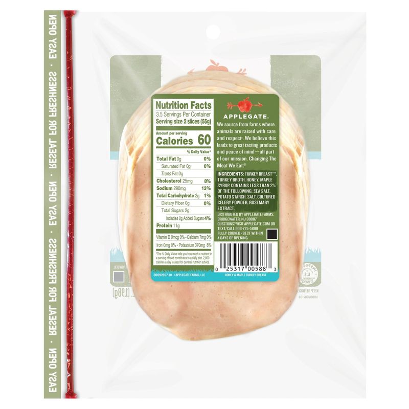 Applegate Naturals Honey &amp; Maple Turkey Breast, 7 oz