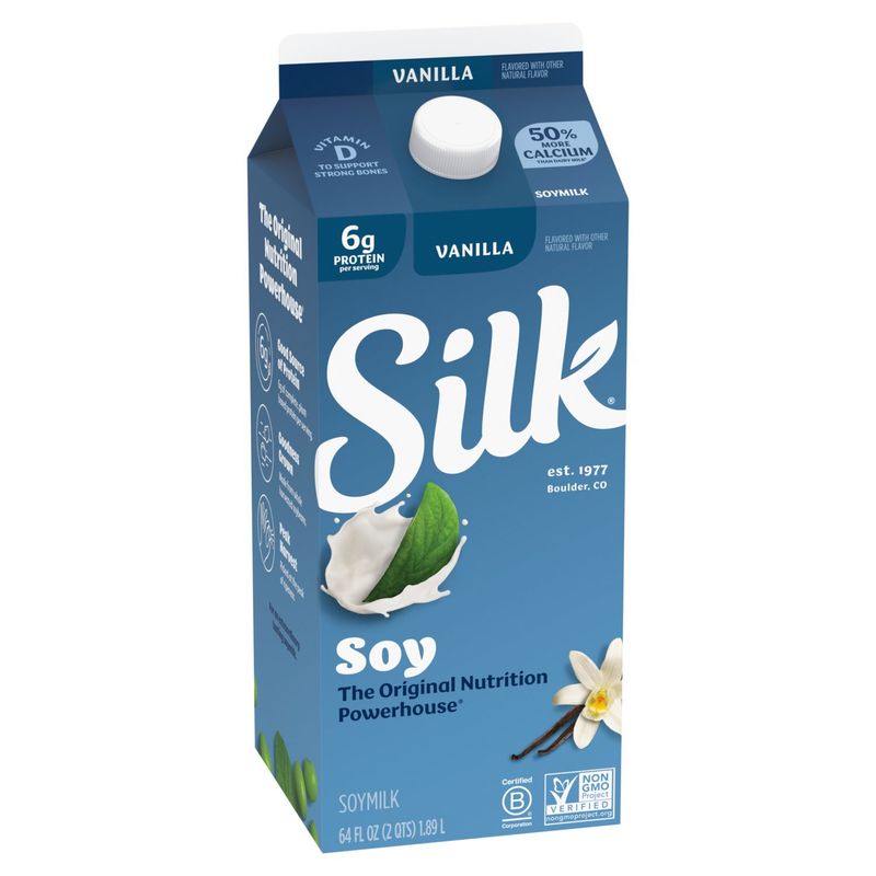 Silk Vanilla Soymilk, 64 fl oz