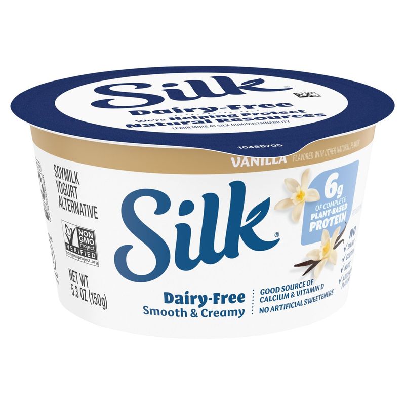 Silk Dairy-Free Smooth &amp; Creamy Vanilla Soymilk Yogurt Alternative, 5.3 oz