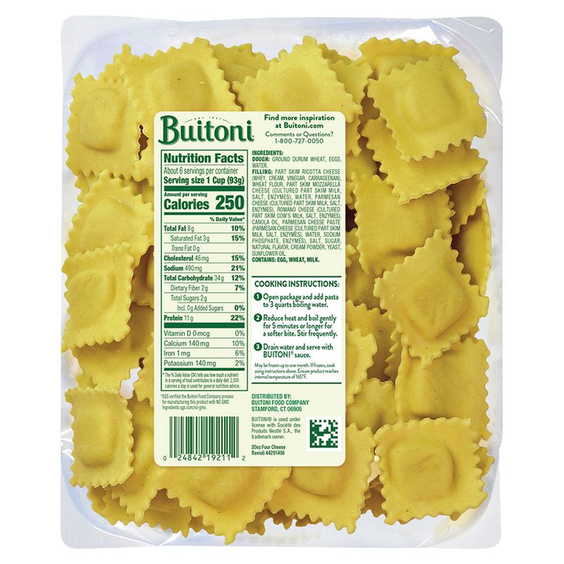 Buitoni Four Cheese Ravioli Pasta Family Size, 20 oz