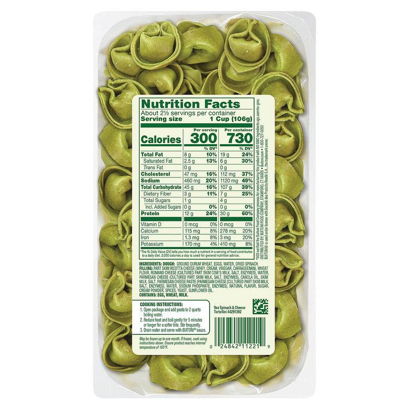 Buitoni Spinach &amp; Cheese Tortellini Pasta, 9 oz