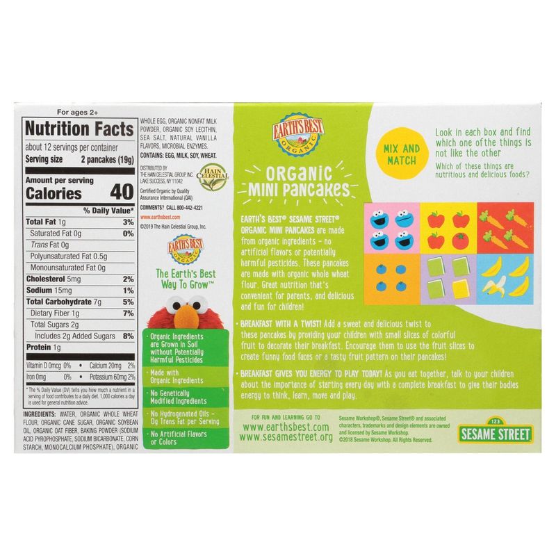 Earth's Best Organic Homestyle Mini Pancakes, 8 oz