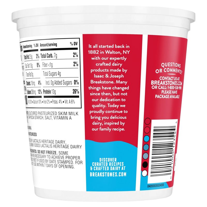 Breakstone's 2% Milkfat Lowfat Small Curd Cottage Cheese, 24 oz