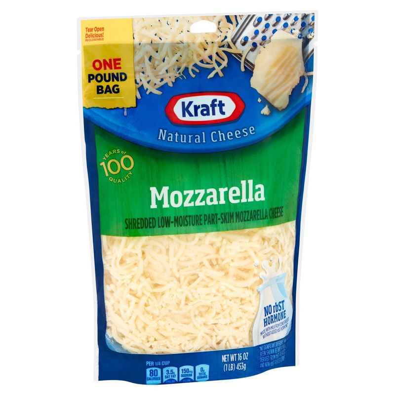 Kraft Natural Mozzarella Cheese, 16 oz