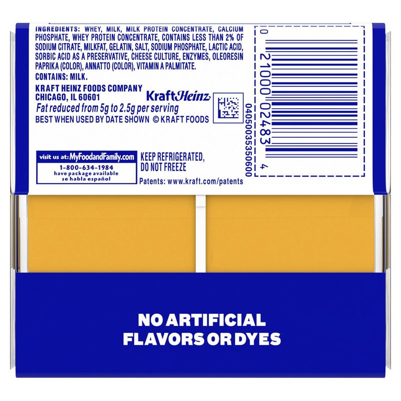 Kraft Singles 2% Milk American Cheese Slices, 16 count, 10.7 oz