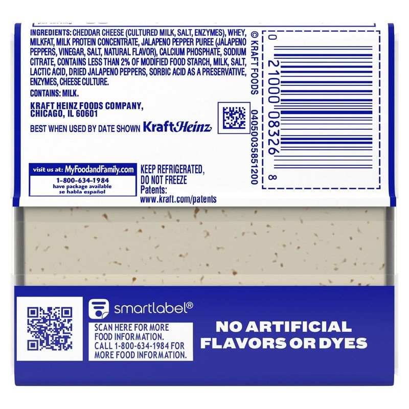 Kraft Singles Jalapeño Cheese Slices, 16 count, 10.7 oz