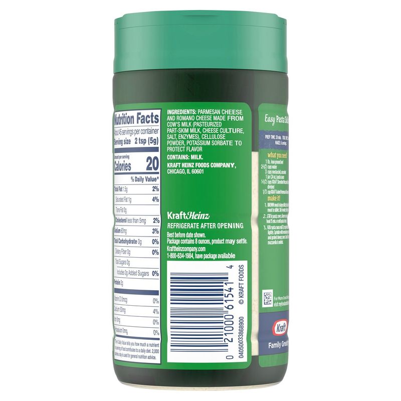 Kraft Grated Parmesan &amp; Romano Cheese, 8 oz