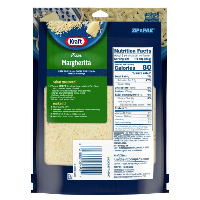 Kraft Mozzarella Natural Cheese, 8 oz