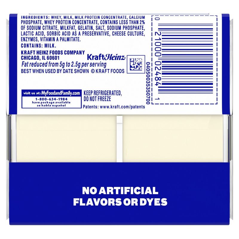 Kraft Singles 2% Milk White American Cheese Slices, 16 count, 10.7 oz