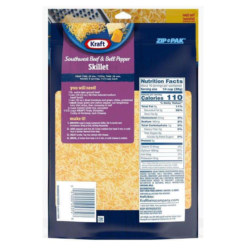 Kraft Finely Shredded Colby &amp; Monterey Jack Cheeses, 16 oz