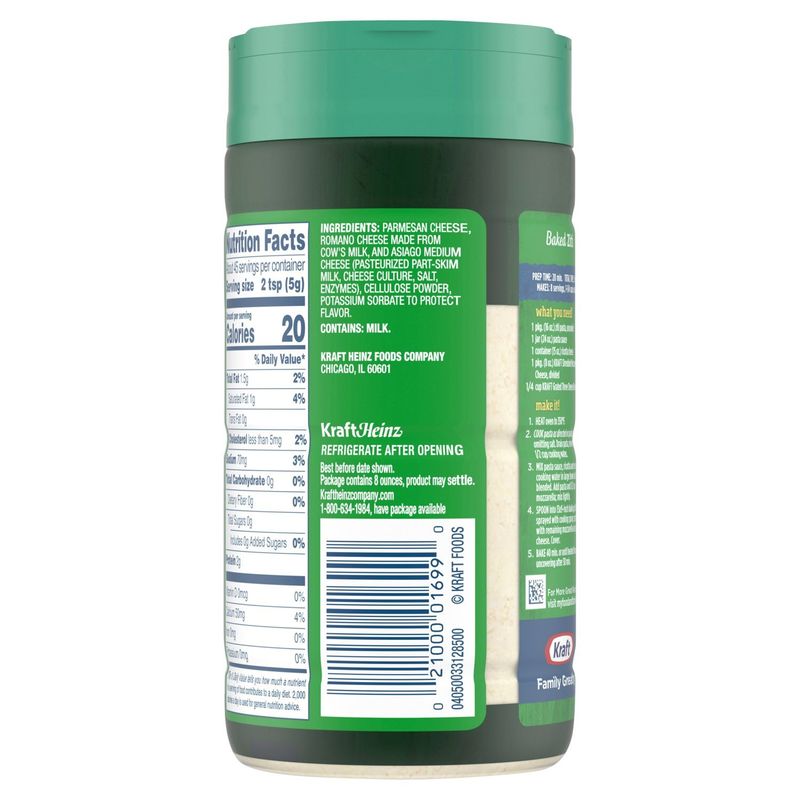 Kraft Grated Three Cheese Blend, 8 oz