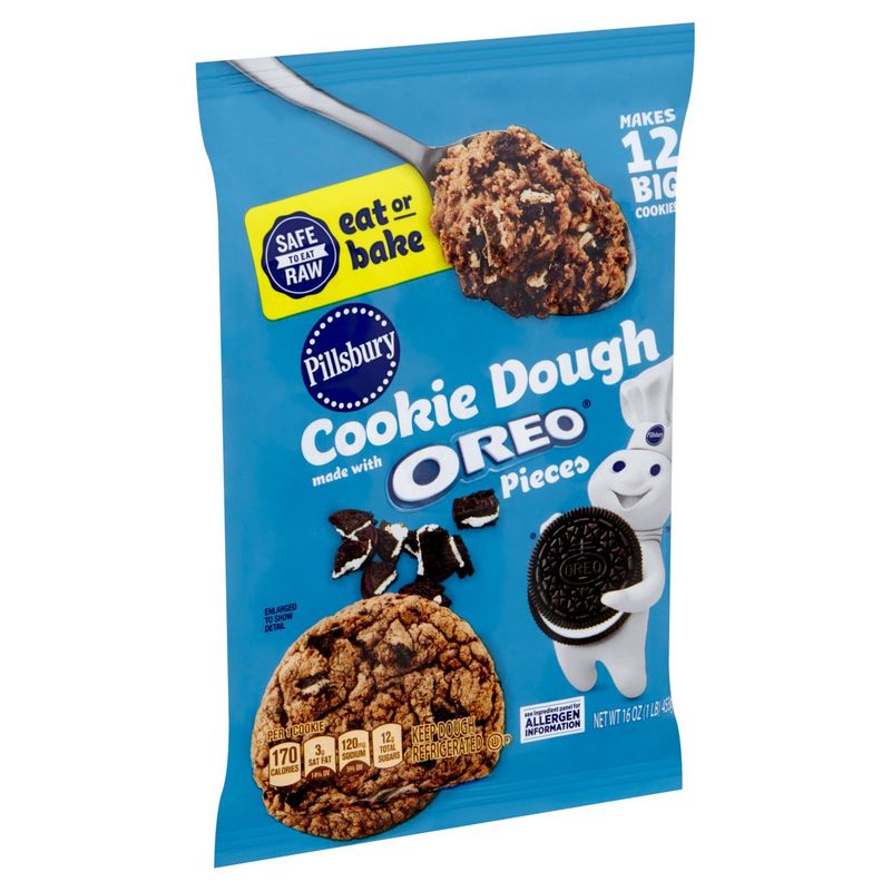 Pillsbury Cookie Dough Made with Oreo Pieces, 16 oz