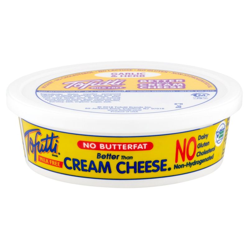 Tofutti Better Than Cream Cheese Garlic &amp; Herb Milk Free Sour Cream, 12 oz