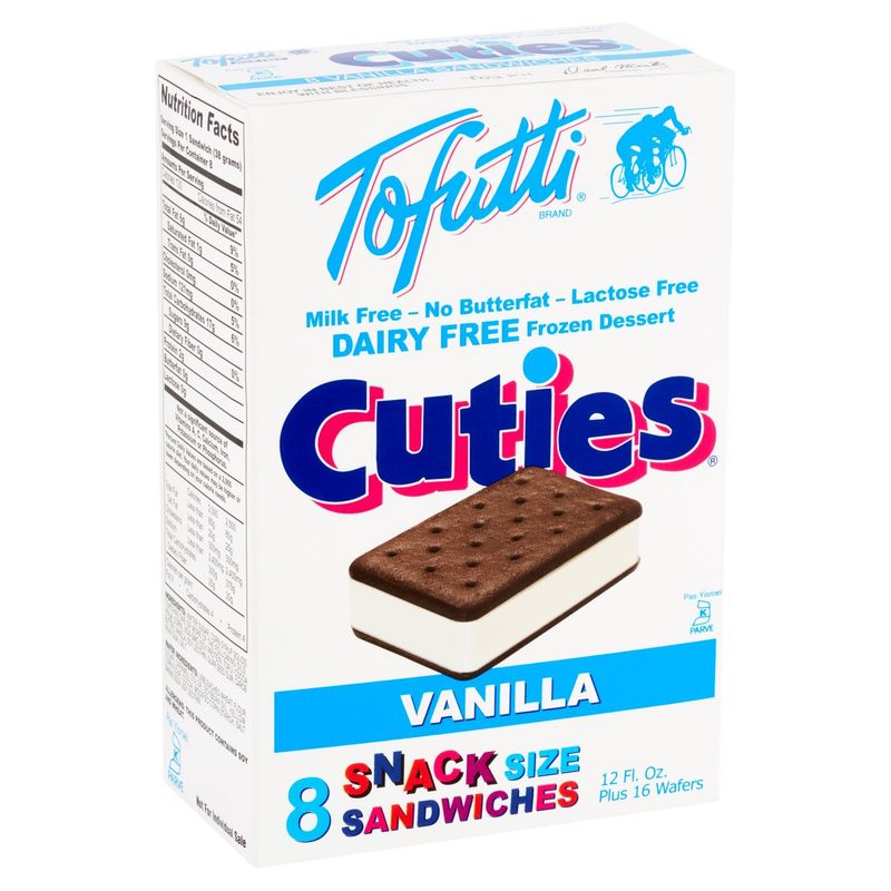 Tofutti Cuties Vanilla Dairy Free Frozen Dessert, 8 count, 12 fl oz