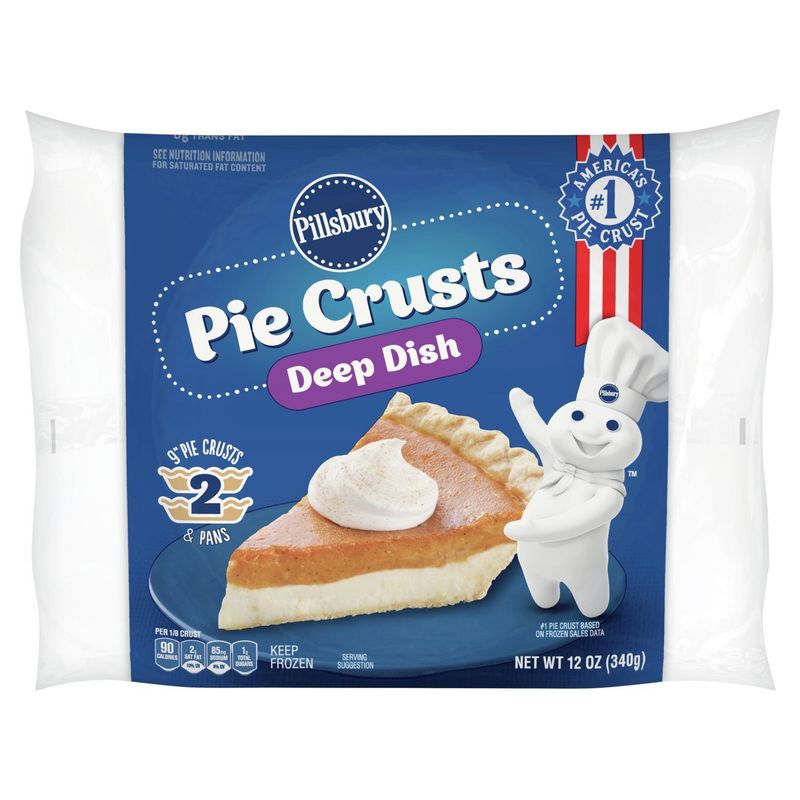 Pillsbury Deep Dish Pie Crusts &amp; Pans, 2 count, 12 oz