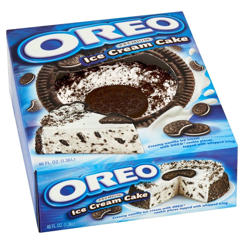 Oreo Premium Creamy Vanilla Ice Cream Cake, 46 fl oz