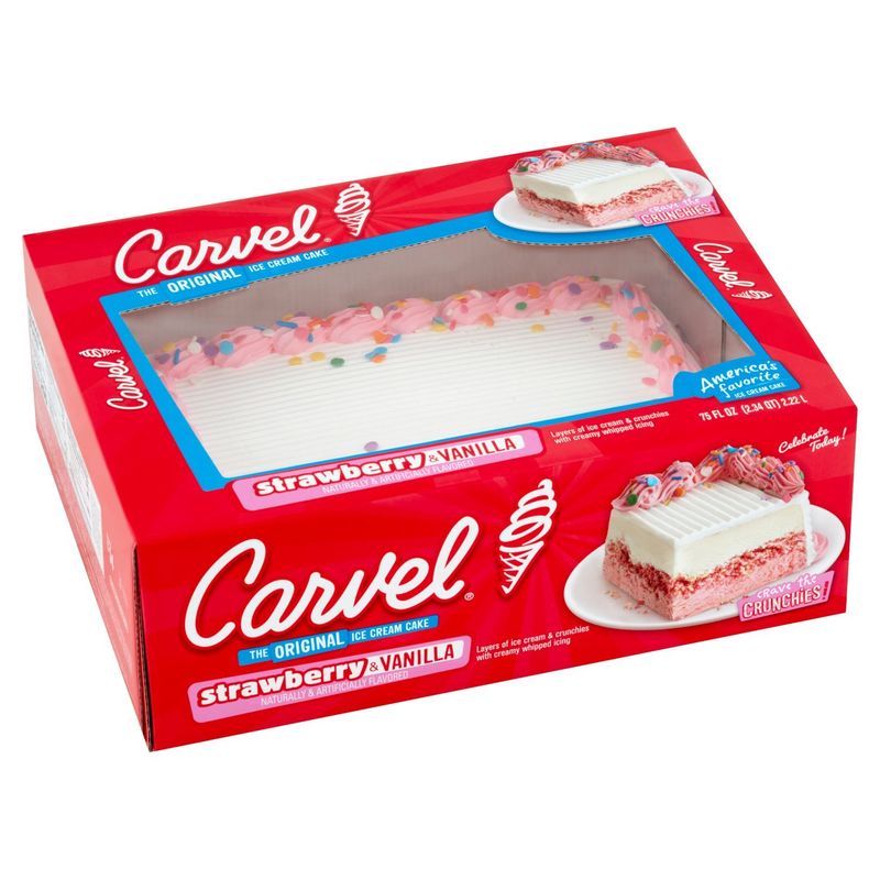 Carvel The Original Strawberry &amp; Vanilla Ice Cream Cake, 75 fl oz
