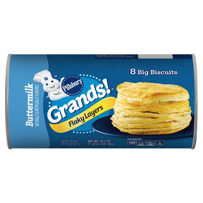 Pillsbury Grands! Flaky Layers Buttermilk Big Biscuits, 8 count, 16.3 oz
