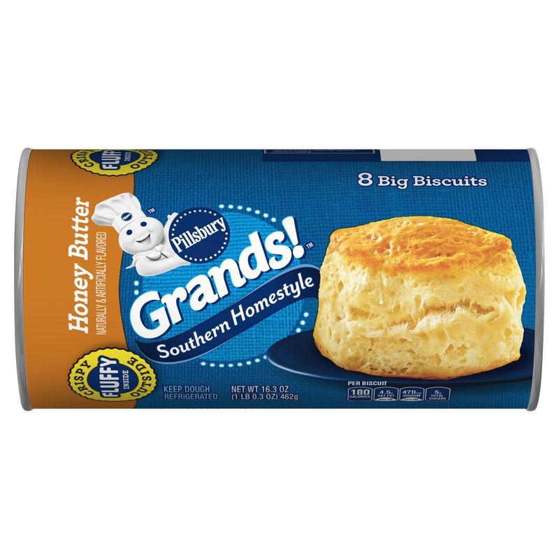 Pillsbury Grands! Southern Homestyle Honey Butter Big Biscuits, 8 count, 16.3 oz