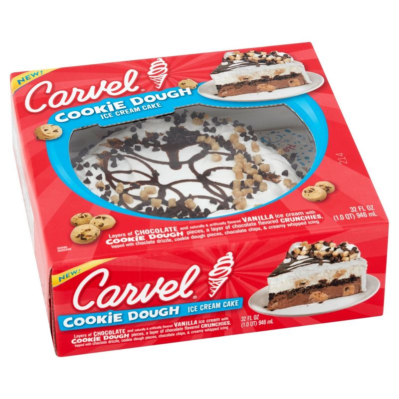 Carvel Cookie Dough Ice Cream Cake, 32 fl oz