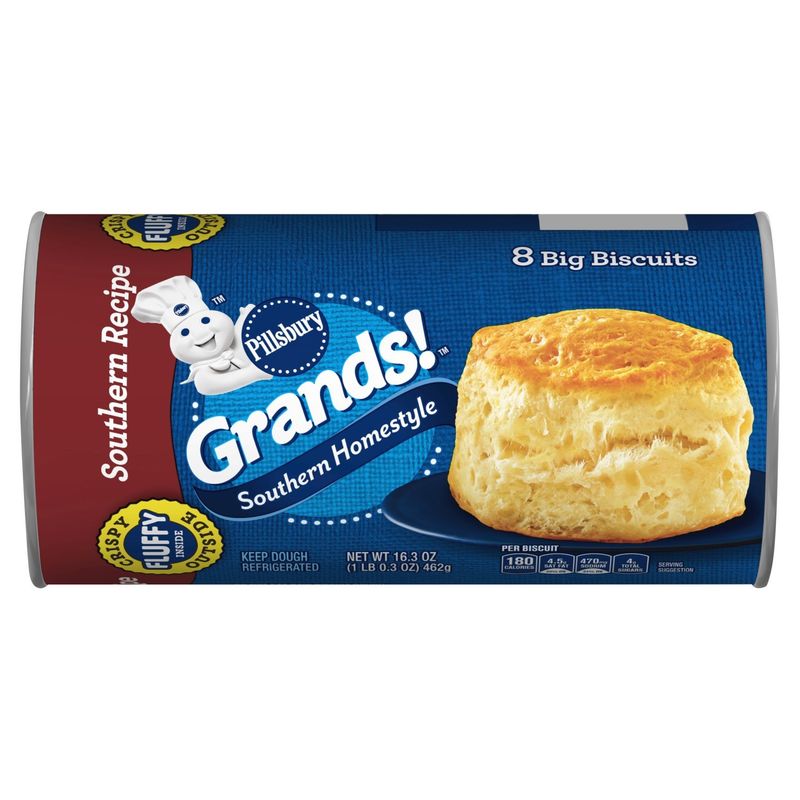 Pillsbury Grands! Southern Homestyle Recipe Big Biscuits, 8 count, 16.3 oz