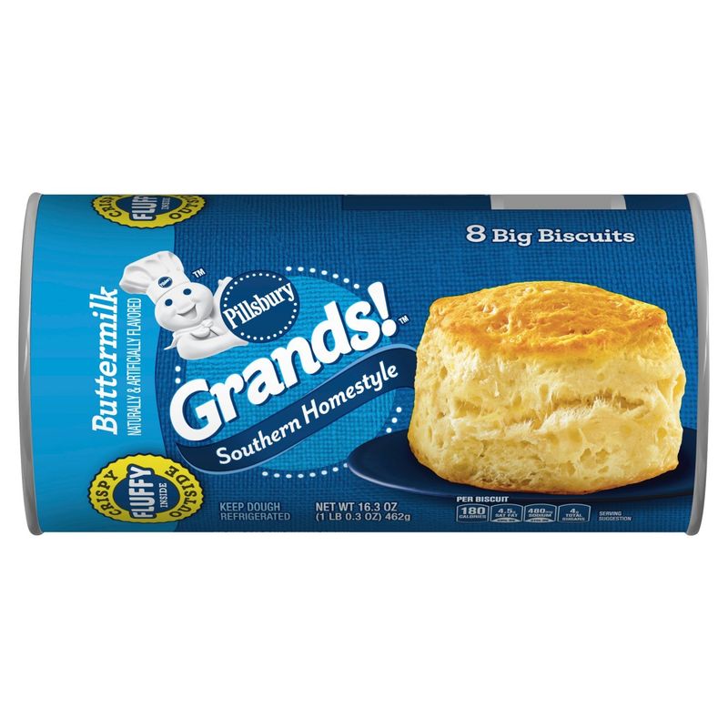 Pillsbury Grands! Southern Homestyle Buttermilk Big Biscuits, 8 count, 16.3 oz