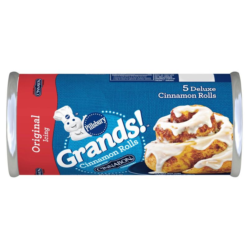Pillsbury Grands! Original Icing Cinnamon Rolls, 5 count, 17.5 oz