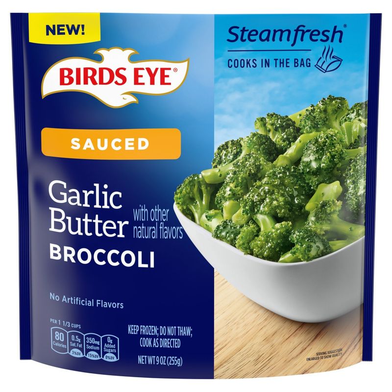 Birds Eye Steamfresh Sauced Garlic Butter Broccoli, 9 oz