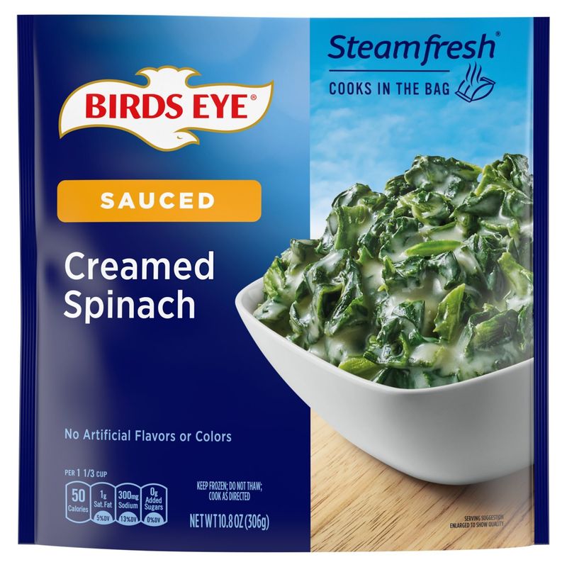 Birds Eye Steamfresh Sauced Creamed Spinach, 10.8 oz