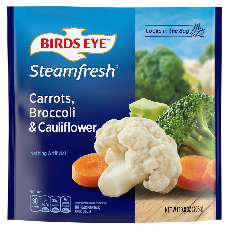 Birds Eye Steamfresh Broccoli, Cauliflower &amp; Carrots California Blend, 10.8 oz