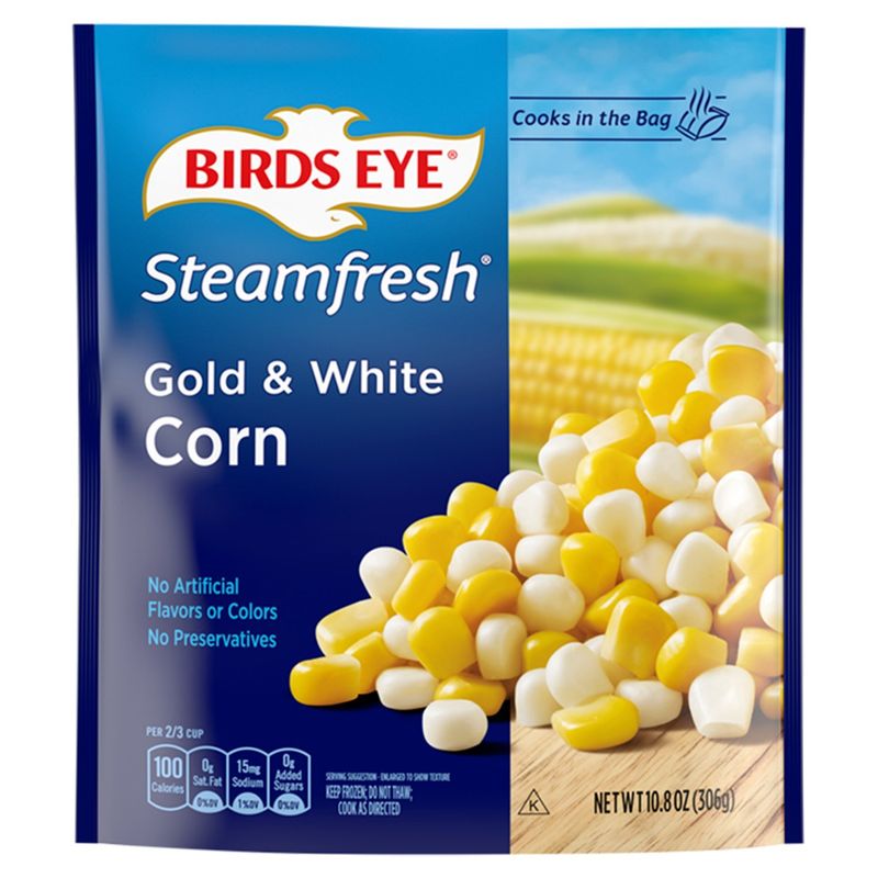 Birds Eye Steamfresh Super Sweet Gold &amp; White Corn, 10.8 oz