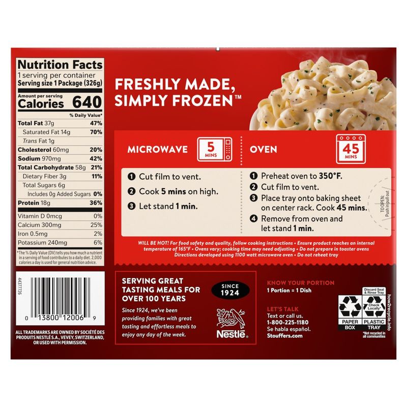 Stouffer's Fettuccini Alfredo, 11 ½ oz