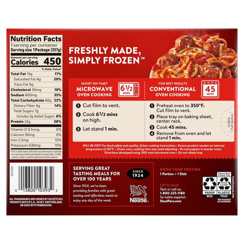 Stouffer's Spaghetti and Meatballs, 12⅝ oz