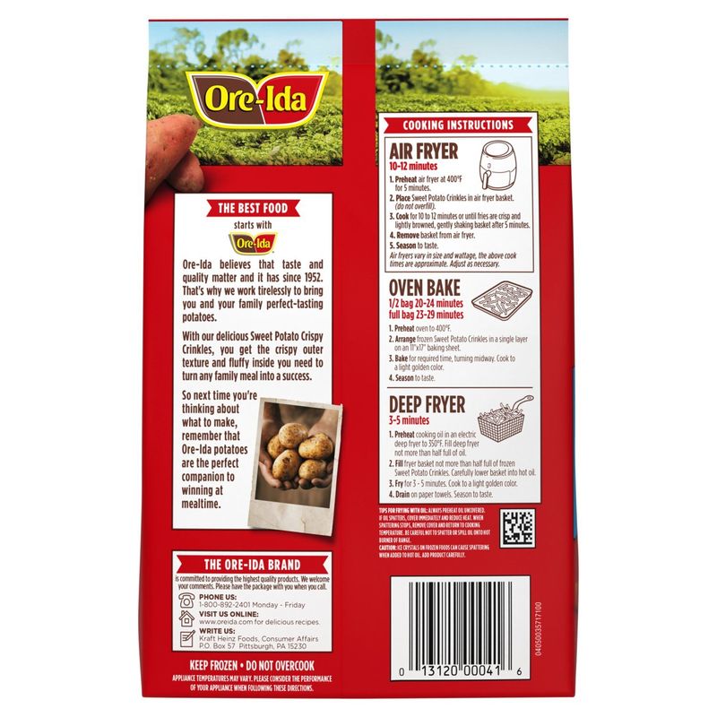 Ore-Ida Crispy Crinkles French Fried Sweet Potatoes, 19 oz