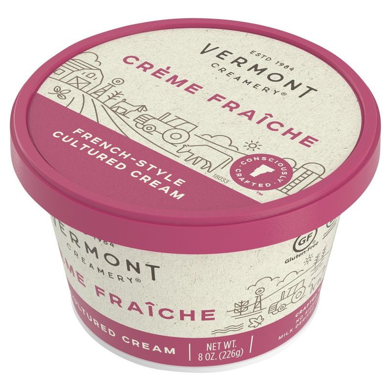 Vermont Creamery Crème Fraîche French-Style Cultured Cream, 8 oz