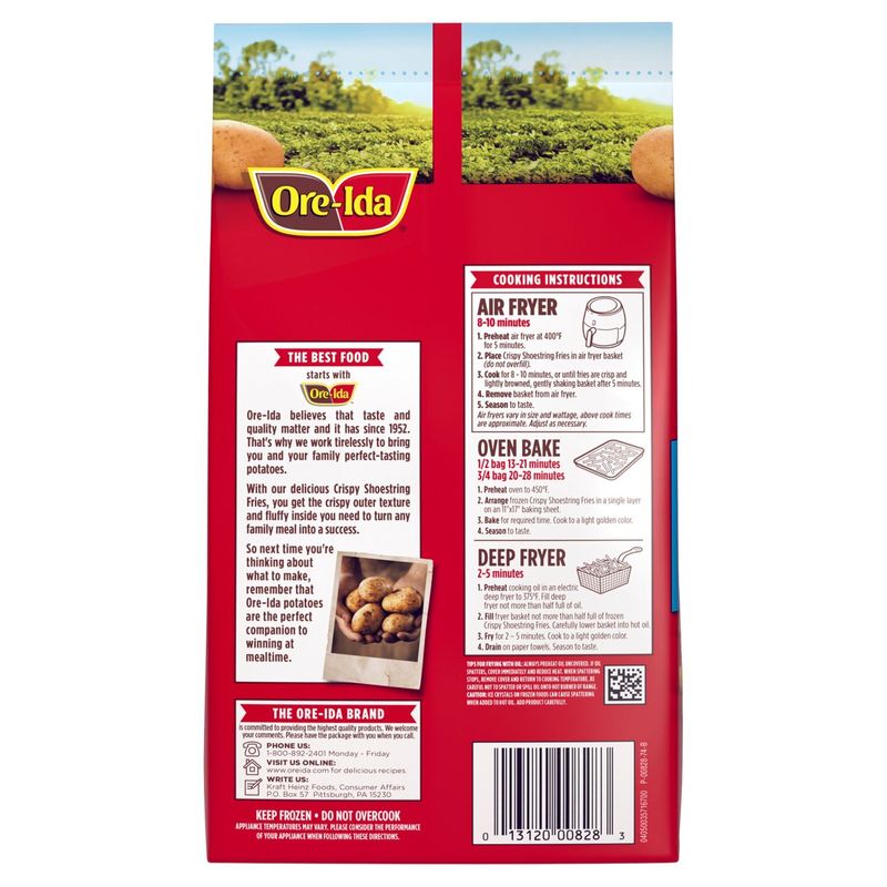 Ore-Ida Crispy Shoestrings French Fried Potatoes, 28 oz