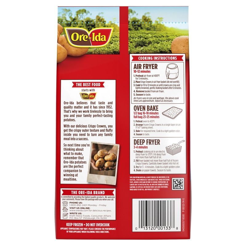 Ore-Ida Crispy Crowns Seasoned Shredded Potatoes, 30 oz