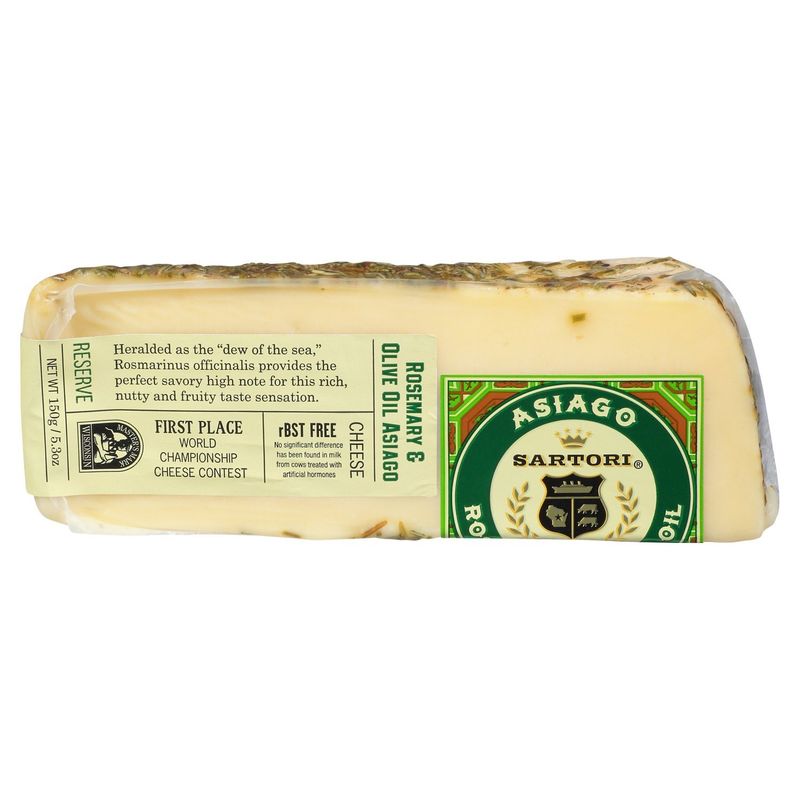 Sartori Rosemary &amp; Olive Oil Asiago Cheese, 5.3 oz