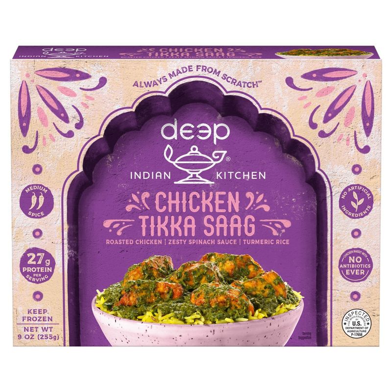 Deep Indian Kitchen Chicken Tikka Saag, 9 oz