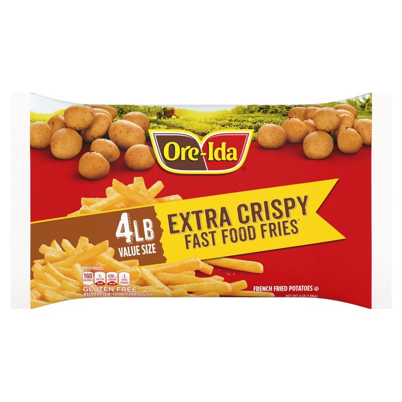 Ore-Ida Extra Crispy Fast Food Fries French Fried Potatoes Value Size, 4 lb
