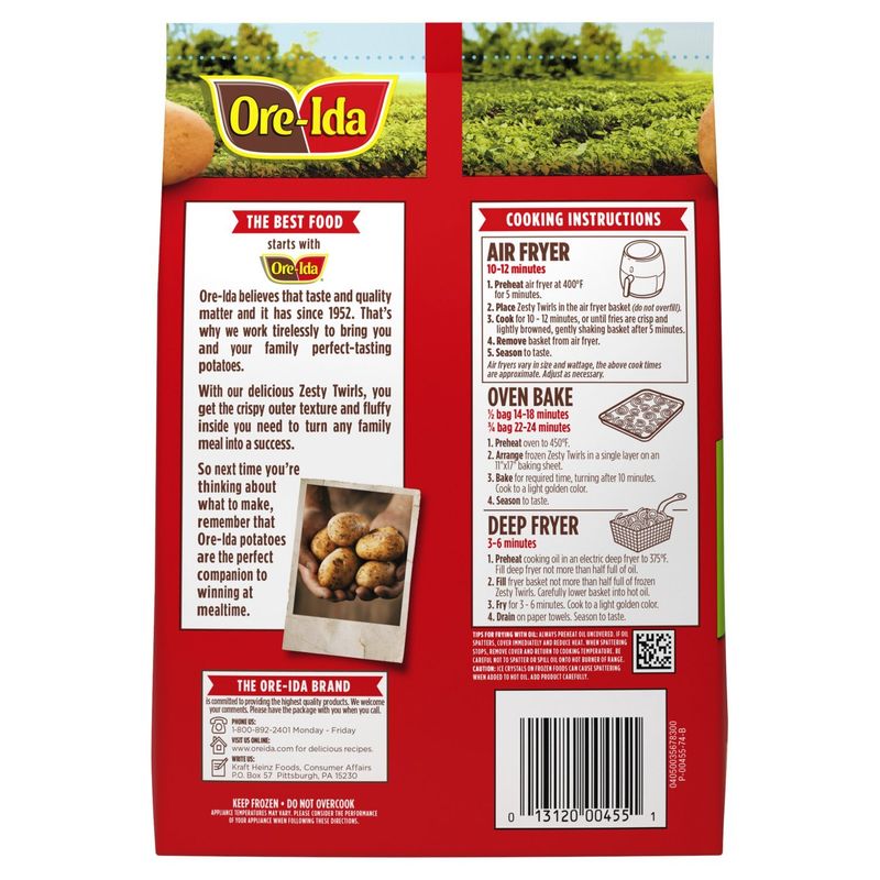 Ore-Ida Zesty Twirls Seasoned French Fried Potatoes, 28 oz