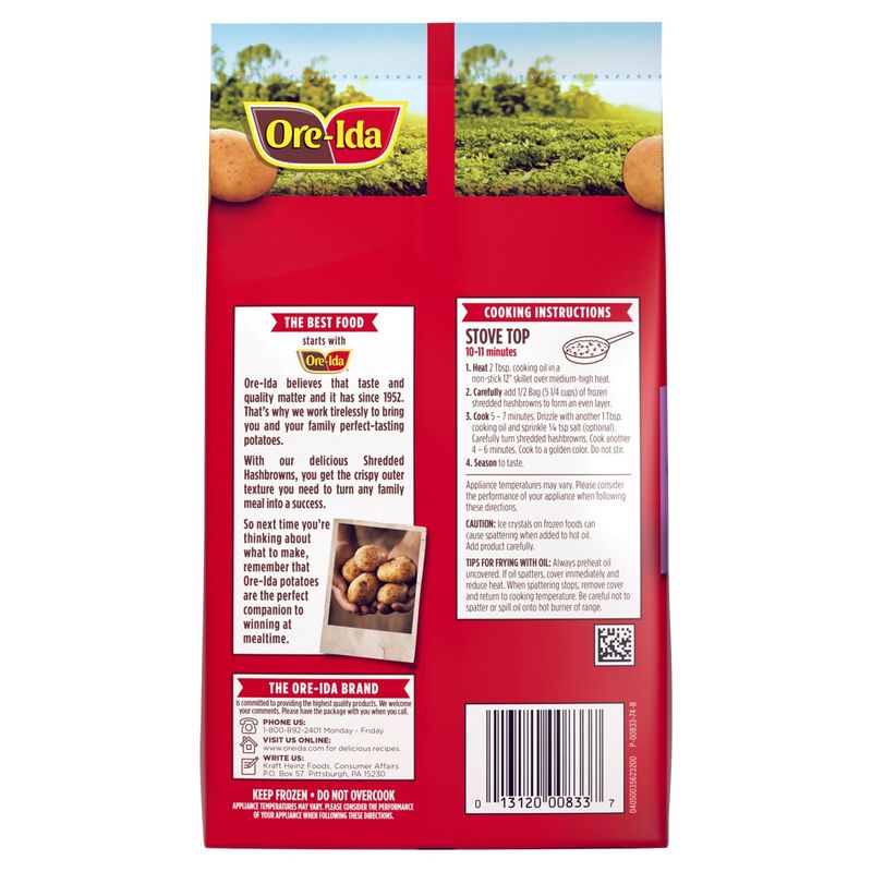 Ore-Ida Shredded Hash Brown Potatoes, 30 oz