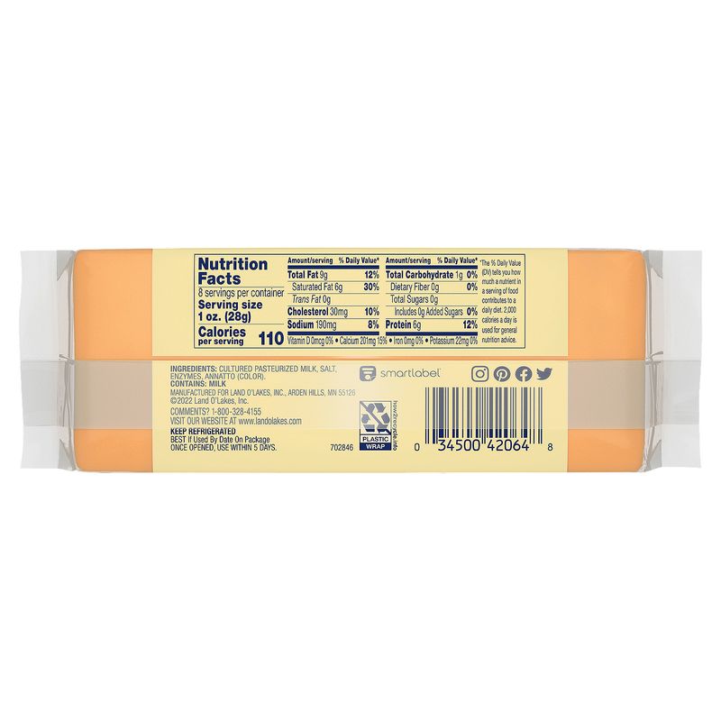 Land O Lakes Sharp Cheddar Cheese, 8 oz