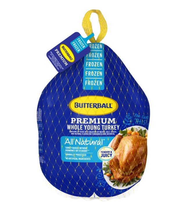 Butterball All Natural Whole Frozen Turkey 12-14lb