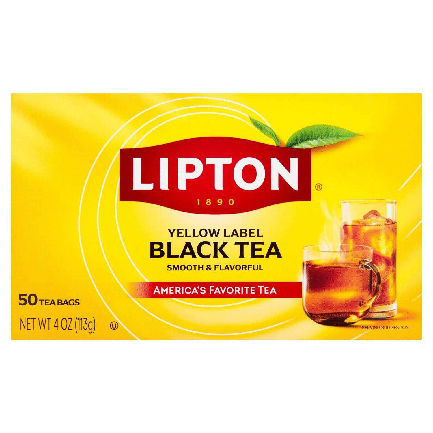 Lipton Yellow Label Black Tea Bags, 50 count, 4 oz