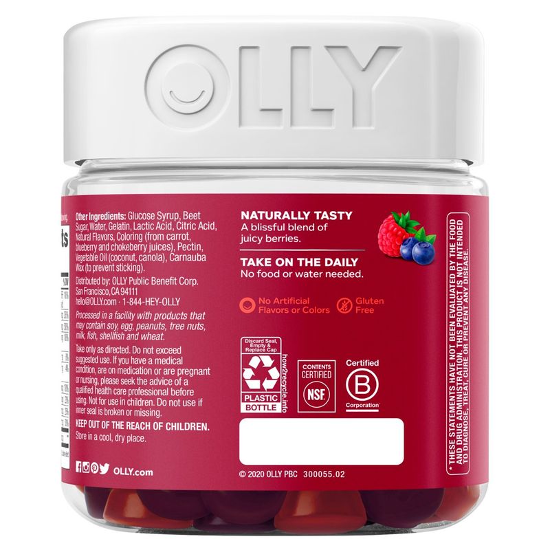 Olly The Perfect Women's Multi Blissful Berry Dietary Supplement, 90 count